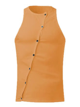 Men's Full Size Cutout Round Neck Tank Plus Size Mens Tops