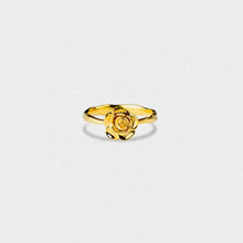 Rose Shape 18K Gold-Plated Ring Gold Rings