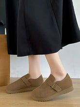 Round Toe Flats Loafers Brown Woman Loafers