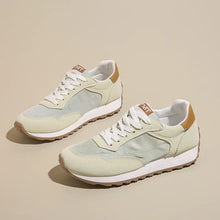 Contrast Platform Lace-Up Athletic Sneakers Sage Woman Athletic Shoes