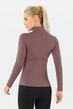 Mock Neck Quarter Zip Active T-Shirt Woman Activewear
