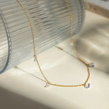 Stainless Steel Rhinestone Charm Necklace Fashion Jewelry