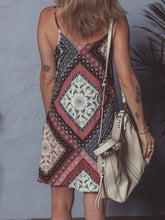 Geometric Paisley Print Cami Mini Dress Woman Casual Dress