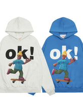 Men's OK! Graphic Long Sleeve Hoodie Mens Tops