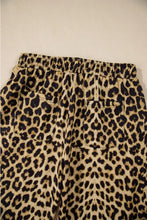 Leopard Bow Tie Elastic Waist Pants Woman Pants