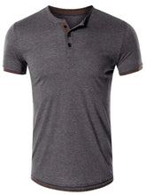 Men's Classic Henley Short Sleeve Top Mens Tops
