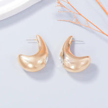 Alloy Rhinestone C-Hoop Earrings Earrings