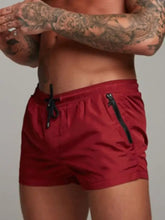 Men's Drawstring Active Shorts Deep Red Mens Bottoms