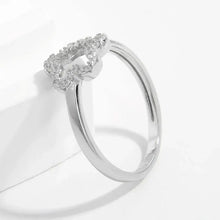 925 Sterling Silver Inlaid Zircon Ring Rings