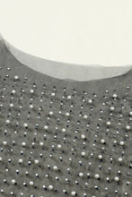 Pearl Long Sleeve Mesh Cropped Top Woman Blouses