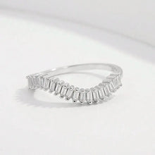 925 Sterling Silver Inlaid Zircon Ring Silver Fashion Jewelry