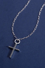 Moissanite Cross Pendant Platinum-Plated Necklace Necklaces
