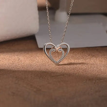Heart Shape Inlaid Zircon 925 Sterling Silver Necklace Necklaces