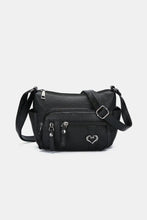 PU Leather Adjustable Strap Shoulder Bag Black One Size Shoulder Bags