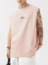 Men's Plus Size Round Neck Tank Pale Blush Tanks & Camis