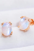 Natural Moonstone 4-Prong Stud Earrings Earrings