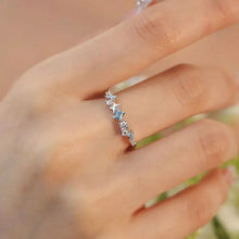 Star Inlaid Zircon Ring Silver Fine Jewelry