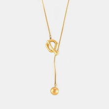 Stainless Steel Bead Necklace Gold One Size Necklaces