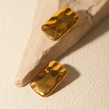 18K Gold-Plated Square Earrings Fashion Jewelry