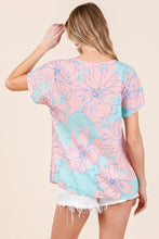 BOMBOM Floral Short Sleeve T-Shirt Woman T Shirts