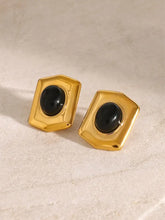 18K Gold-Plated Stainless Steel Agate Earrings Earrings