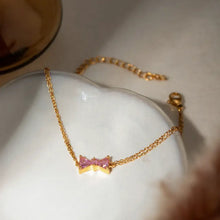 Stainless Steel Zircon Bow Bracelet Bracelets