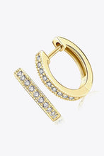 Inlaid Moissanite Hoop Earrings Earrings