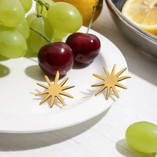 18K Gold-Plated Starburst Stud Earrings Earrings