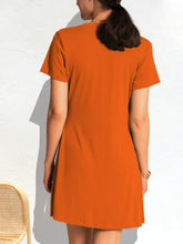 Ruched Short Sleeve Mini Tee Dress Woman Casual Dress