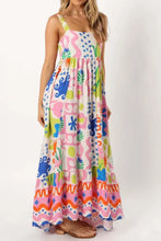 Floral Print Spaghetti Strap Summer Maxi Dress Woman Maxi Dress