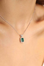 Adored 1.25 Carat Lab-Grown Emerald Pendant Necklace Dark Green One Size Necklaces