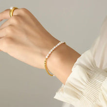 Freshwater Pearl Titanium Steel Bracelet Bracelets
