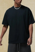 Men's Round Neck Half Sleeve T-Shirt Black Mens Tops