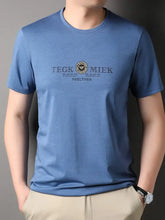 Men's Plus Size Crew Neck Short Sleeve T-Shirt Dusty Blue Mens Tops