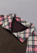 Plaid Half Zip Long Sleeve Sweatshirt Woman Sweatshirts