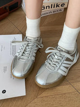 Striped Lace Up Sneakers Woman Sneakers