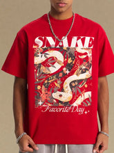 Men's Graphic Round Neck Half Sleeve T-Shirt Mens Tops