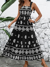 Printed Square Neck Maxi Cami Dress Casual Dresses