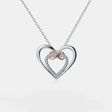 Heart Shape Inlaid Zircon 925 Sterling Silver Necklace Silver One Size Necklaces