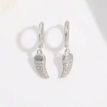 925 Sterling Silver Zircon Chili Shape Earrings Earrings