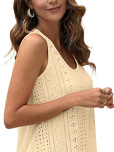 Eyelet Scoop Neck Tank Tanks & Camis