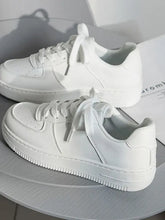 Lace Up Round Toe Platform Shoes Woman Athletic Shoes