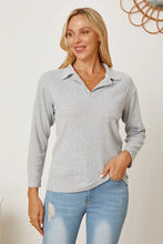 Collared Neck Dropped Shoulder T-Shirt Woman T Shirts