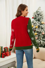 Nutcracker Contrast V-Neck Long Sleeve Cardigan Woman Outerwear