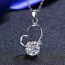 2 Carat Moissanite Heart 925 Sterling Silver Necklace Necklaces
