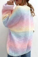 Gradient Open Front Drop Shoulder Cardigan Woman Outerwear