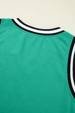 Color Contrast Trim V Neck Shift Sleeveless Mini Dress Casual Dresses