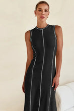 Contrast Stitching Maxi Tank Dress Woman Maxi Dress
