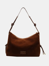 Suede Large Shoulder Bag Brown One Size Shoulder Bags