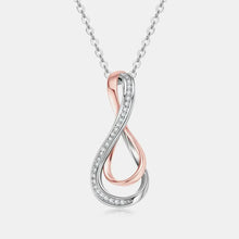 925 Sterling Silver Inlaid Moissanite Infinity Pendant Necklace Necklaces